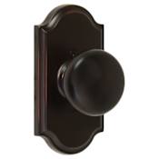 Weslock Impresa Single Dummy Door Knob with Premiere Rose from the Elegance Collection Oil Rubbed Bronze