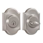 Weslock Premiere Series Grade 2 Single Cylinder Deadbolt from the Elegance Collection Satin Nickel