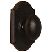 Weslock Durham Single Dummy Door Knob with Premiere Rose from the Molten Bronze Collection Black