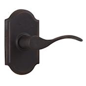 Weslock Carlow Right Handed Privacy Door Lever Set with Premiere Rose from the Molten Bronze Collection Oil Rubbed Bronze