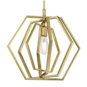 Westinghouse Single Light 18" Wide Pendant Champagne Brass