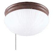 Westinghouse 2 Light Ceiling Fixture with pull chain Featuring Frosted Fluted Glass Sienna