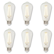 Westinghouse Pack of (6) - 4.5-Watt (40 Watt Equivalent) Clear ST20 Dimmable Filament LED Light Bulb, Medium Base N/A