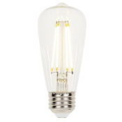 Westinghouse Pack of (6) 6.5 Watt Vintage Edison Dimmable ST15 Medium (E26) LED Bulbs - 800 Lumens, 2700K, and 80CRI Clear
