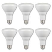 Westinghouse Pack of (6) 9 Watt Dimmable BR30 Medium (E26) LED Bulbs Frost