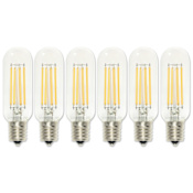 Westinghouse Pack of (6) 5 Watt Dimmable T8 Intermediate (E17) LED Bulbs- 600 Lumens, 2700K, and 80CRI Clear
