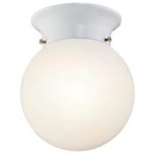 Westinghouse Single Light 5-13/16" Wide Integrated LED Flush Mount Globe Ceiling Fixture White