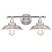 Westinghouse Iron Hill 2 Light 8" Tall Wall Sconce Brushed Nickel
