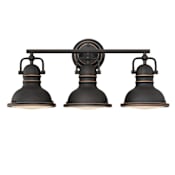 Westinghouse Boswell 3 Light Vanity Light Oil-Rubbed Bronze / Highlights
