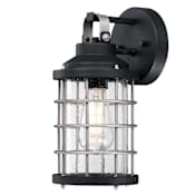 Westinghouse Villa Barone 13" Tall Outdoor Wall Sconce Textured Black / Industrial Steel