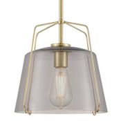 Westinghouse Hallein 11" Wide Pendant Champagne Brass