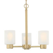 Westinghouse Sylvestre 3 Light 18" Wide Chandelier Champagne Brass