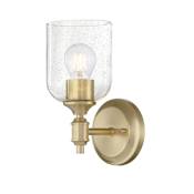 Westinghouse Basset 10" Tall Bathroom Sconce Champagne Brass