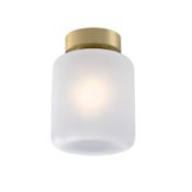 Westinghouse Judd 8" Wide Semi-Flush Ceiling Fixture with Frosted Glass Shade - Champagne Brass Champagne Brass