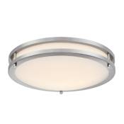 Westinghouse Lauderdale 16" Wide LED Flush Mount Bowl Ceiling Fixture Brushed Nickel