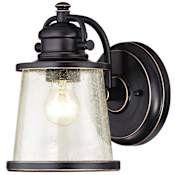Westinghouse Emma Jane Outdoor Wall Sconce with 1 Light with Clear Seeded Glass Amber Bronze