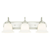 Westinghouse Harwell 25" Wide 3 Light Bathroom Vanity Light Brushed Nickel