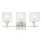 Westinghouse Alexander 23" Wide 3 Light Bathroom Vanity Light with Glass Shades Brushed Nickel