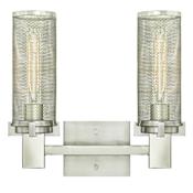 Westinghouse Adler 2 Light 14-1/8" Wide Bathroom Vanity Light Brushed Nickel