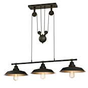 Westinghouse Iron Hill 3 Light 40" Wide Linear Chandelier Oil Rubbed Bronze