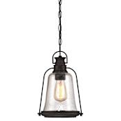 Westinghouse Brynn Single Light 8-1/4" Wide Outdoor Mini Pendant Oil Rubbed Bronze