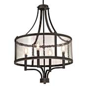 Westinghouse Belle View 4 Light 20" Wide Taper Candle Drum Chandelier Oil Rubbed Bronze / Highlights