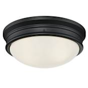 Westinghouse Meadowbrook 2 Light 13" Wide LED Flush Mount Bowl Ceiling Fixture Matte Black