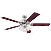 Westinghouse Vintage 52" 5 Blade LED Indoor Ceiling Fan Brushed Nickel