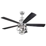 Westinghouse Stella Mira 52" 5 Blade LED Indoor Ceiling Fan with Wall Control and Remote Control Brushed Nickel