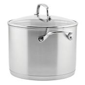 Whirlpool 8 Quart Stainless Steel Induction Stock Pot with Lid Stainless Steel