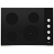 Whirlpool 30 Inch Wide Built-In Electric Cooktop Stainless Steel