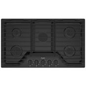 Whirlpool 36 Inch Wide 5 Burner Gas Cooktop with EZ-2-Lift Hinged Cast-Iron Grates Black