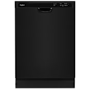 Whirlpool 24 Inch Wide 12 Place Setting Built-In Fingerprint Resistant Front Touch Control Dishwasher Black