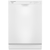 Whirlpool 24 Inch Wide 12 Place Setting Built-In Fingerprint Resistant Front Control Dishwasher White