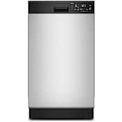 Whirlpool 18 Inch Wide 8 Place Setting Built-In Front Control Dishwasher Stainless Steel