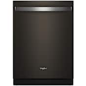 Whirlpool 24 Inch Wide 15 Place Setting Built-In Fingerprint Resistant Top Control Dishwasher with Auto Open Air Dry Technology Fingerprint Resistant Black Stainless