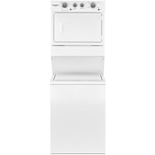 Whirlpool 27 Inch Wide Laundry Center with 3.5 Cu. Ft. Washer and 5.9 Cu. Ft. Electric Dryer with Dual Action Agitator and AutoDry™ White