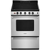 Whirlpool 24 Inch Wide 2.96 Cu. Ft. Free Standing Electric Range Stainless Steel