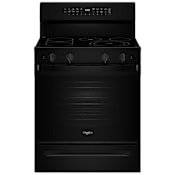Whirlpool 30 Inch Wide 5.3 Cu. Ft. Free Standing Electric Range with Air Cooking Technology and WipeClean Coating Black