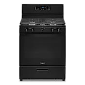 Whirlpool 30 Inch Wide 5.1 Cu. Ft. Free Standing Gas Range with Frozen Bake™ Technology Black