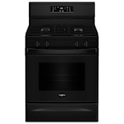 Whirlpool 30 Inch Wide 5 Cu. Ft. Free Standing Gas Range with SpeedHeat Burner Black