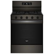 Whirlpool 30 Inch Wide 5.3 Cu. Ft. Free Standing Fingerprint Resistant Gas Range with Air Cooking Technology and SpeedHeat Burner Fingerprint Resistant Black Stainless