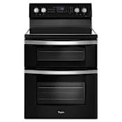 Whirlpool 30 Inch Wide 6.7 Cu. Ft. Free Standing Electric Range with Convection Conversion Black Ice