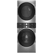 Whirlpool 28 Inch Wide Energy Star Certified Laundry Center with 4.5 Cu. Ft. Washer and 7.4 Cu. Ft. Gas Dryer Radiant Silver
