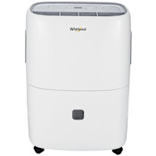 Whirlpool 16 Inch Wide 50 Pint Energy Star Rated Portable Dehumidifier with Built-In Pump White