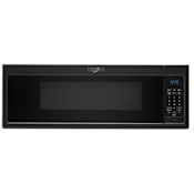 Whirlpool 30 Inch Wide 1.1 Cu. Ft. 1000 Watt Over the Range Microwave with LED Cooktop Lighting Black