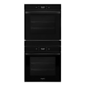 Whirlpool 24 Inch Wide 5.8 Cu. Ft. Double Electric Wall Oven with True Convection Cooking Black