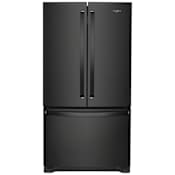 Whirlpool 36 Inch Wide 20 Cu. Ft. Energy Star Certified French Door Refrigerator with Interior Water Dispenser and LED Lighting Black