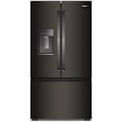 Whirlpool 36 Inch Wide 23.4 Cu. Ft. Energy Star Certified French Door Refrigerator Black Stainless