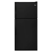 Whirlpool 30 Inch Wide 18 Cu. Ft. Energy Star Rated Top Mount Refrigerator Black